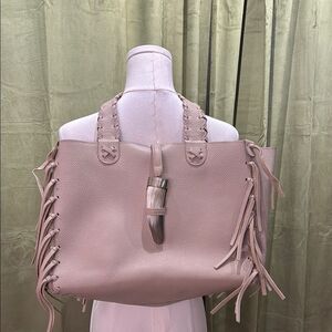 Santesteban genuine leather beige tote bag